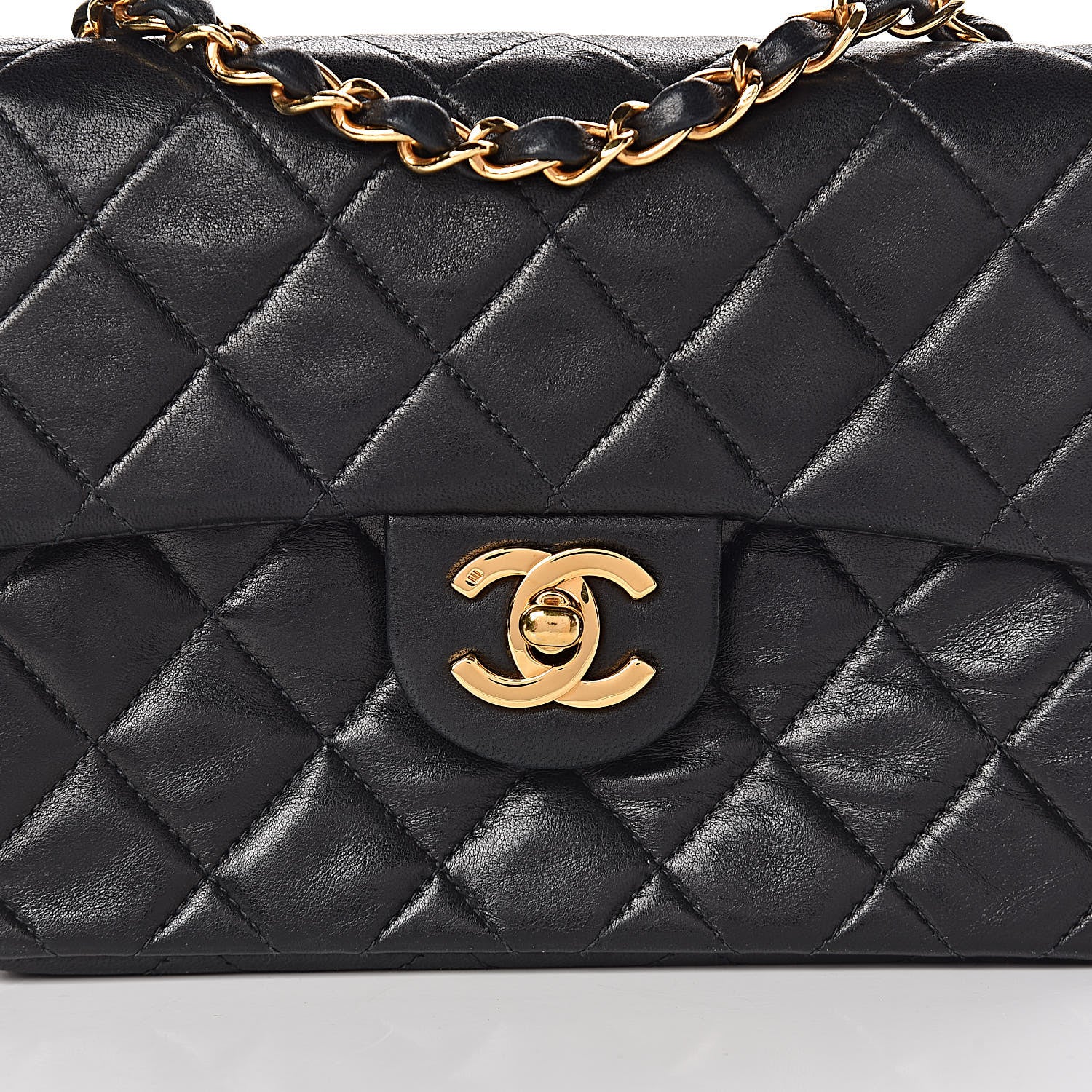 Chanel Lambskin Quilted Mini Square Flap Black 12 of 12