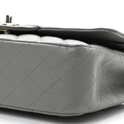 Chanel Caviar Quilted Medium Double Flap Grey 9 of 9