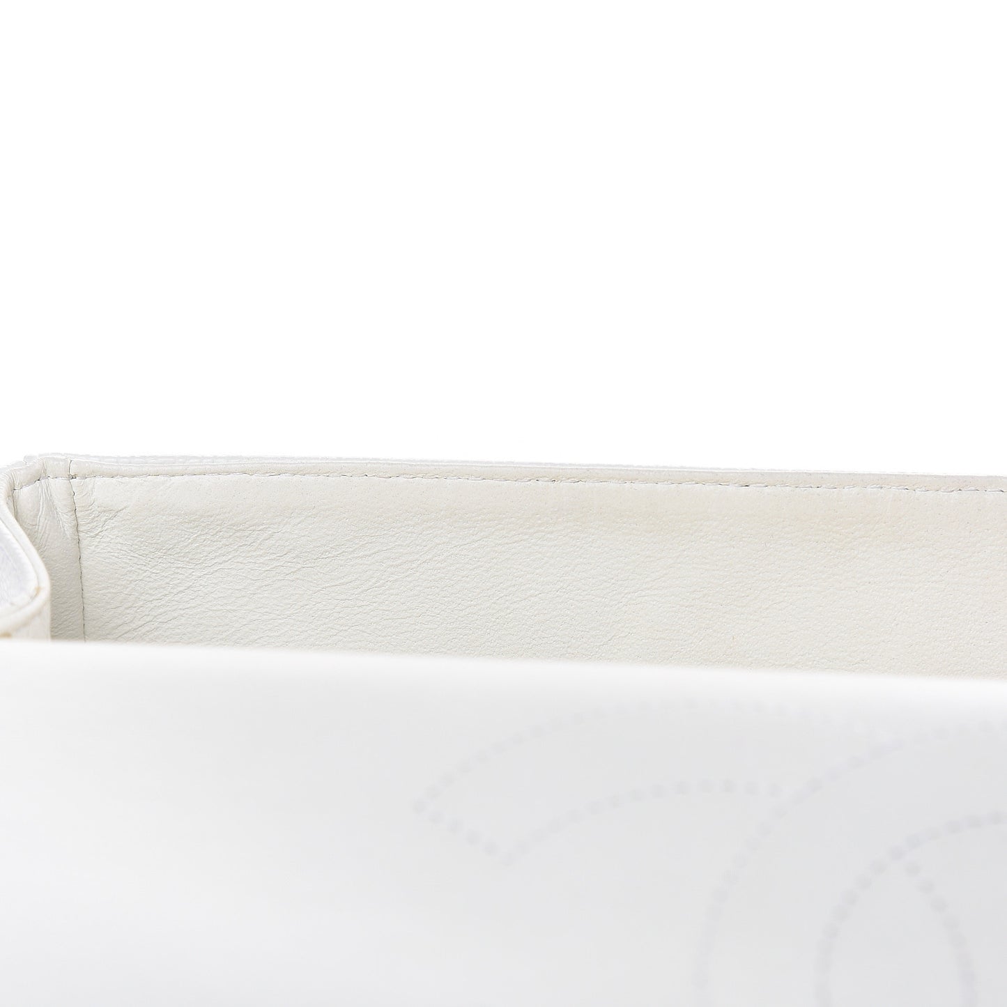 Caviar Quilted Jumbo Double Flap White