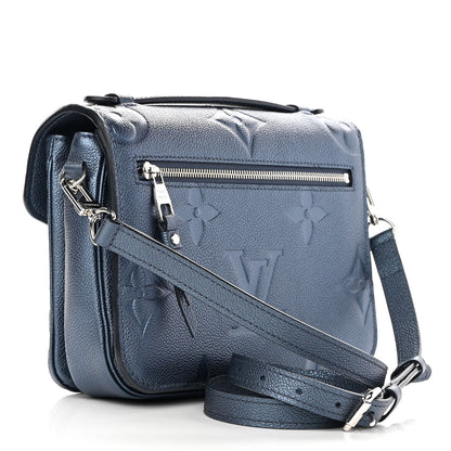 Louis Vuitton Metallic Empreinte Monogram Giant Pochette Metis Navy Nacre 3 of 10
