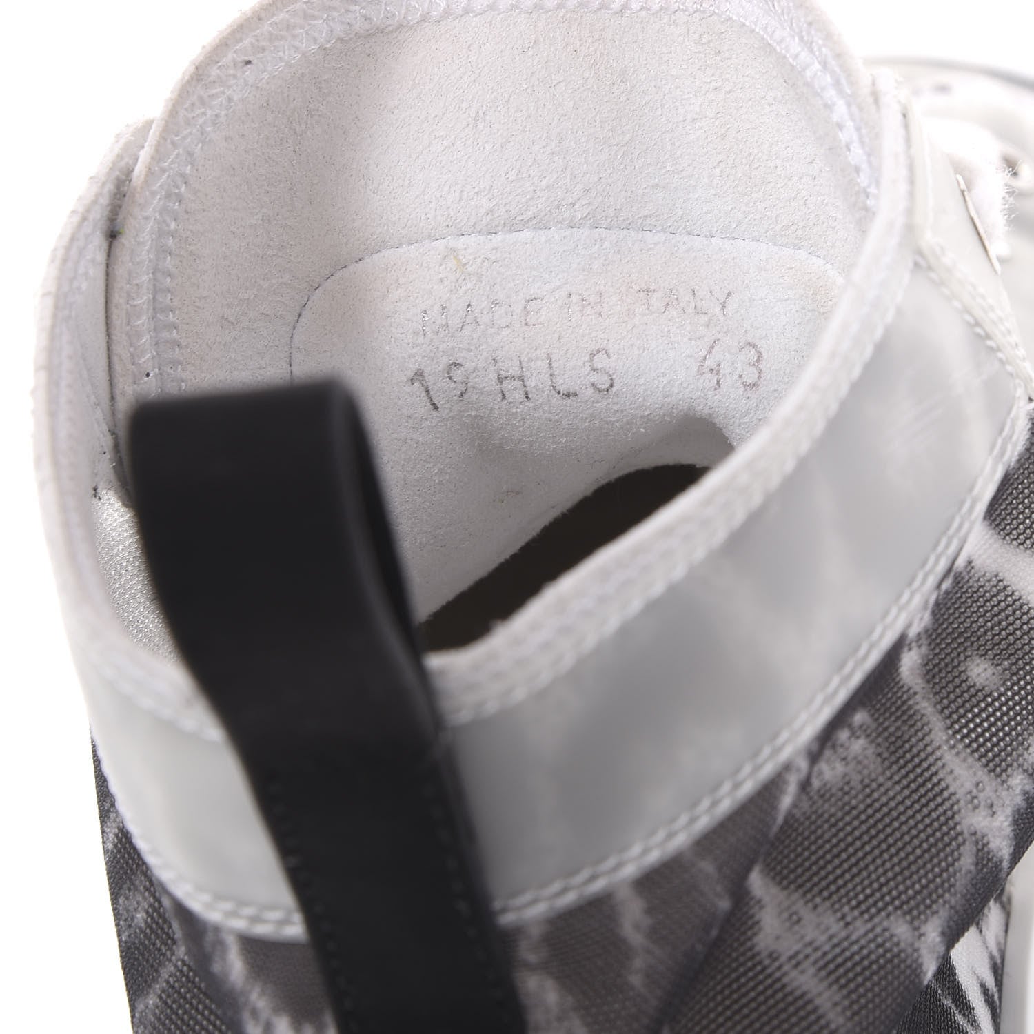 Christian Dior Canvas Leopard Print Mens B23 High Top Sneakers 43 White 8 of 9
