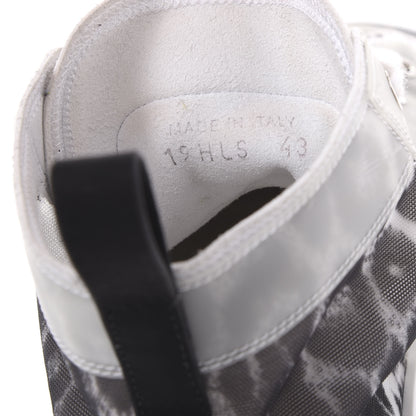 Christian Dior Canvas Leopard Print Mens B23 High Top Sneakers 43 White 8 of 9