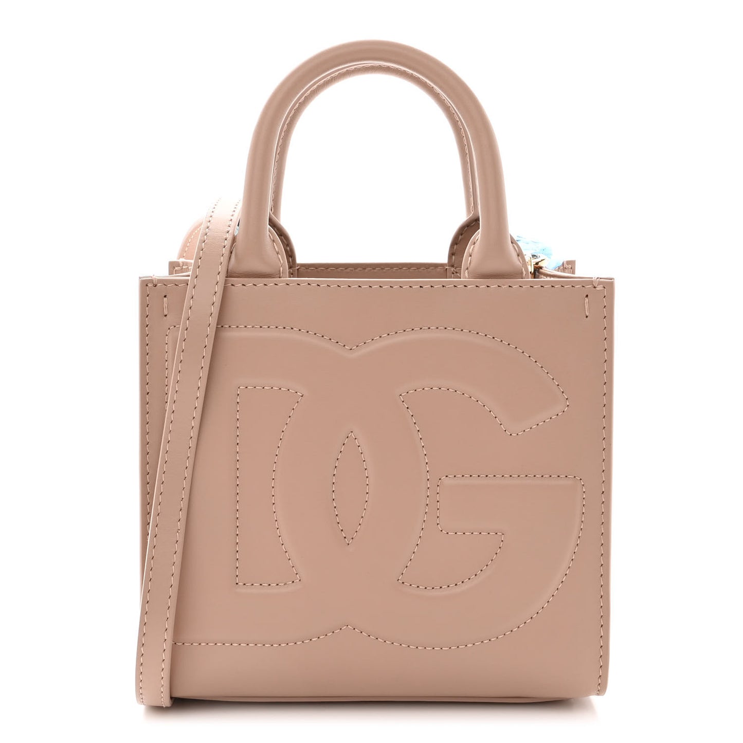 Calfskin Mini DG Daily Shopper Tote Cipria