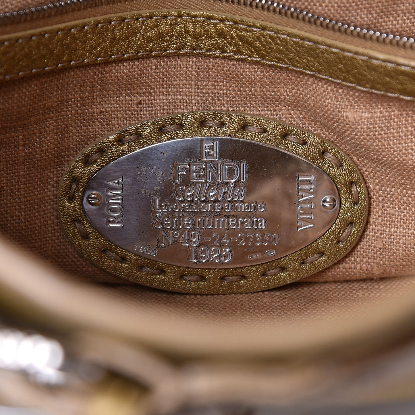 Calfskin Romano Selleria Large Villa Borghese Tote Gold