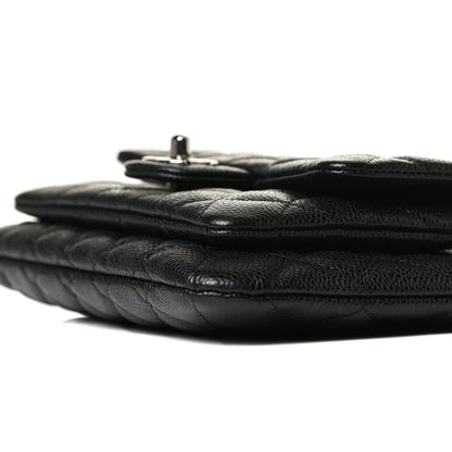 Chanel Caviar Quilted Daily Zip Crossbody Bag Black 10 of 14
