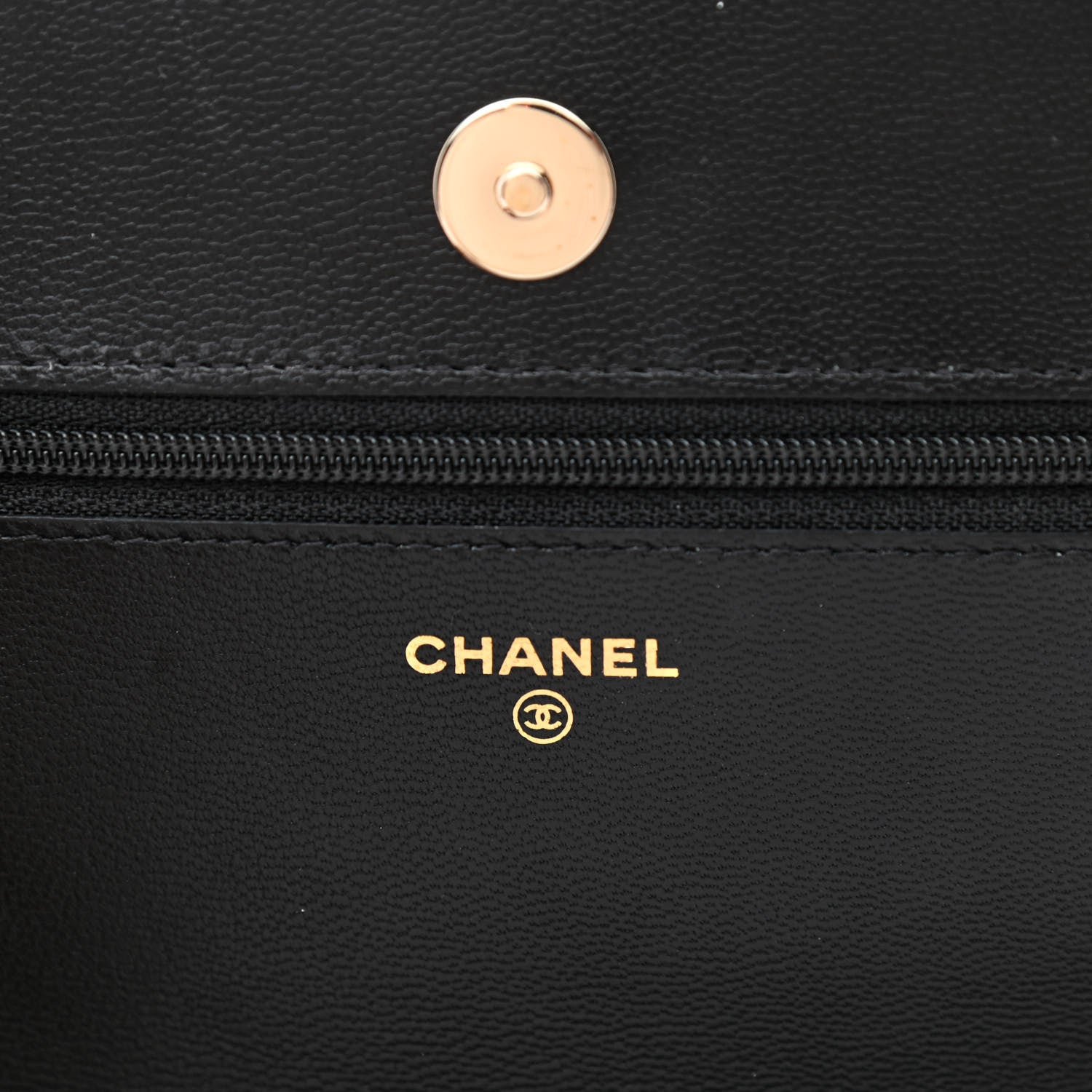 Chanel Goatskin Quilted Quilted Like A Wallet Wallet On Chain WOC Black 6 of 12