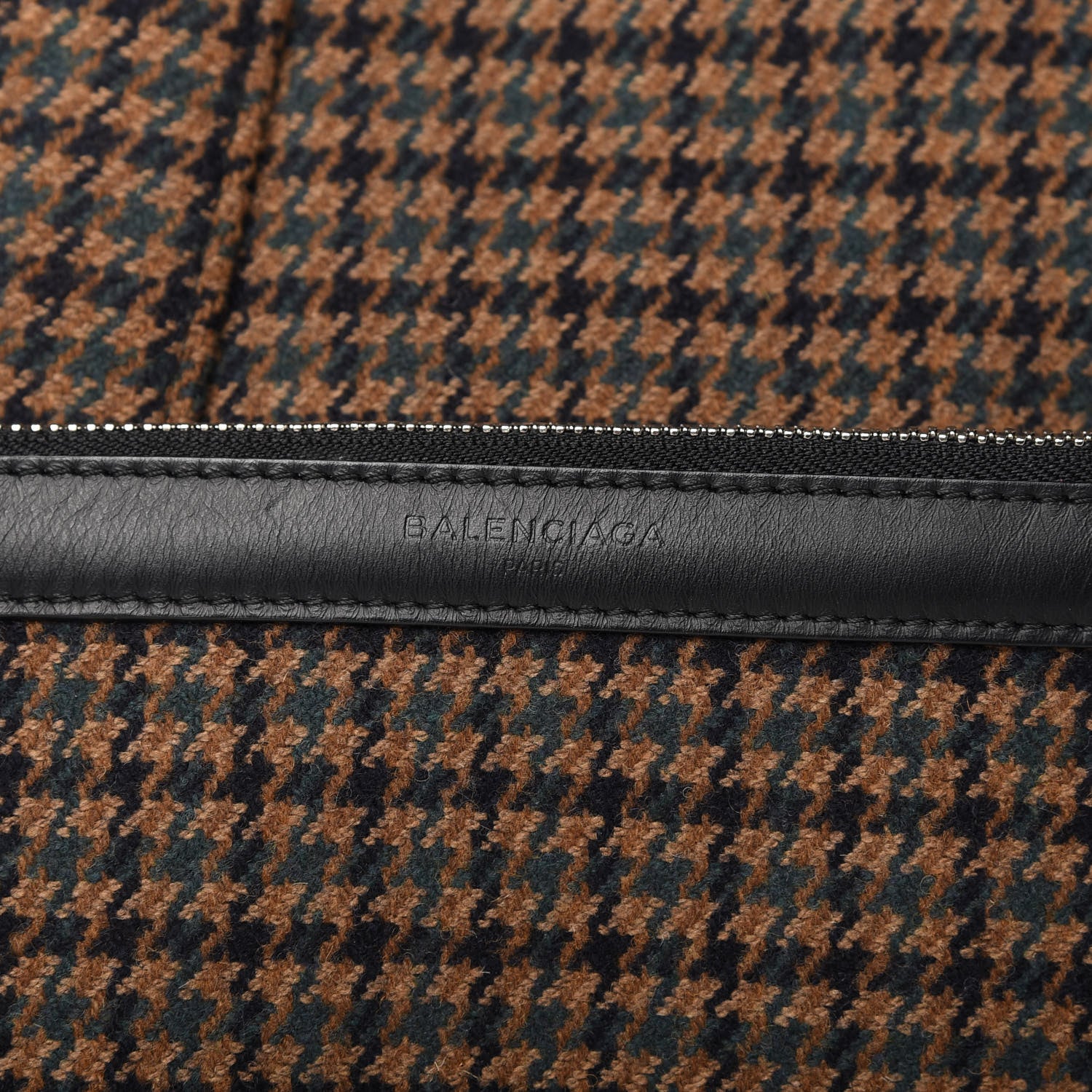 Balenciaga Wool Houndstooth S Navy Cabas 10 of 10
