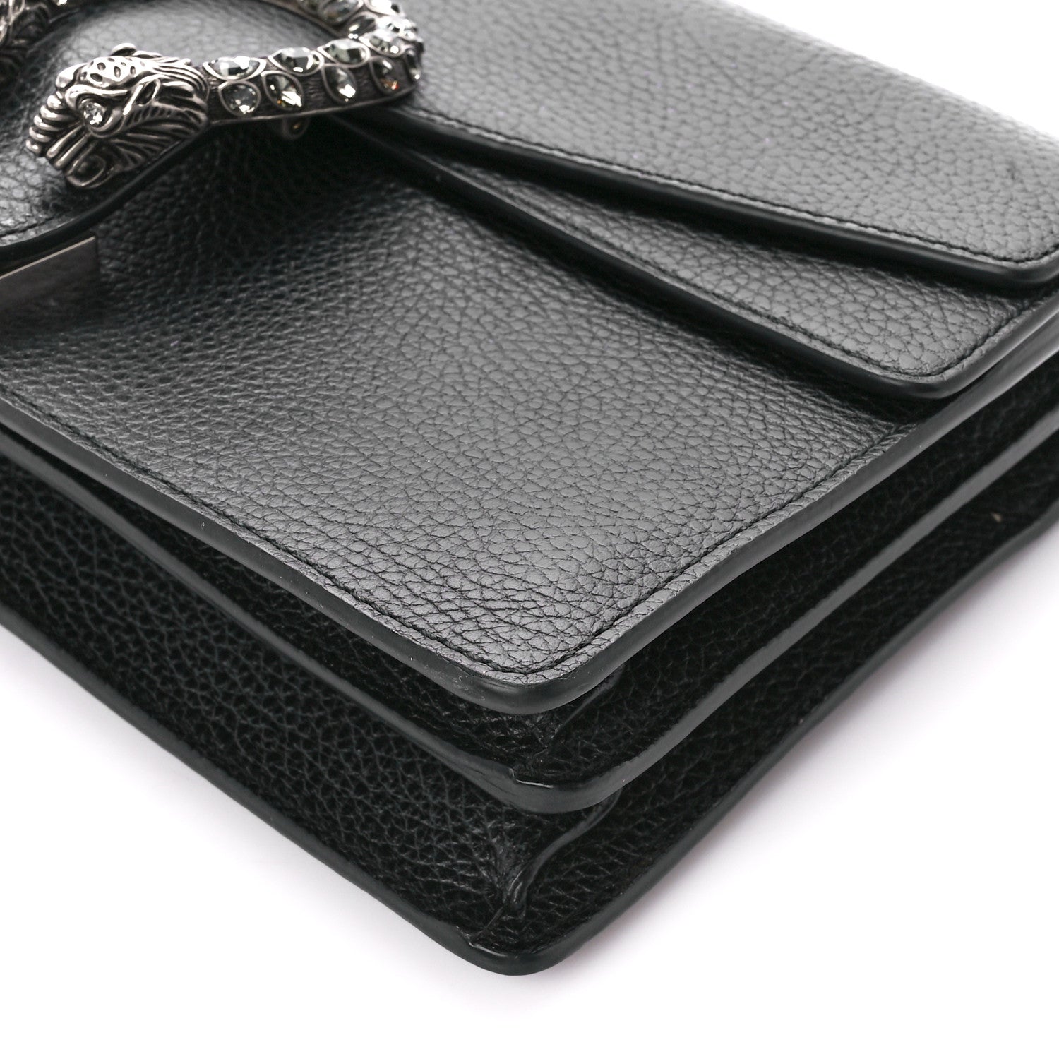 Gucci Pebbled Calfskin Small Dionysus Shoulder Bag Black 12 of 14