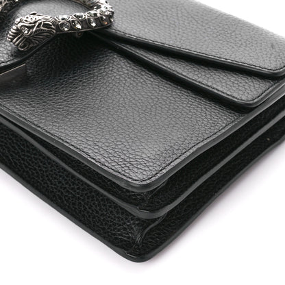 Gucci Pebbled Calfskin Small Dionysus Shoulder Bag Black 12 of 14