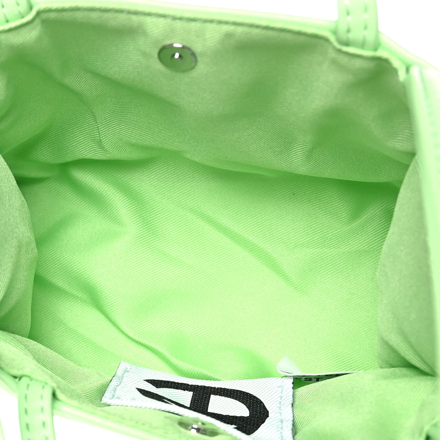 Vegan Leather Small Shopping Bag Double Mint