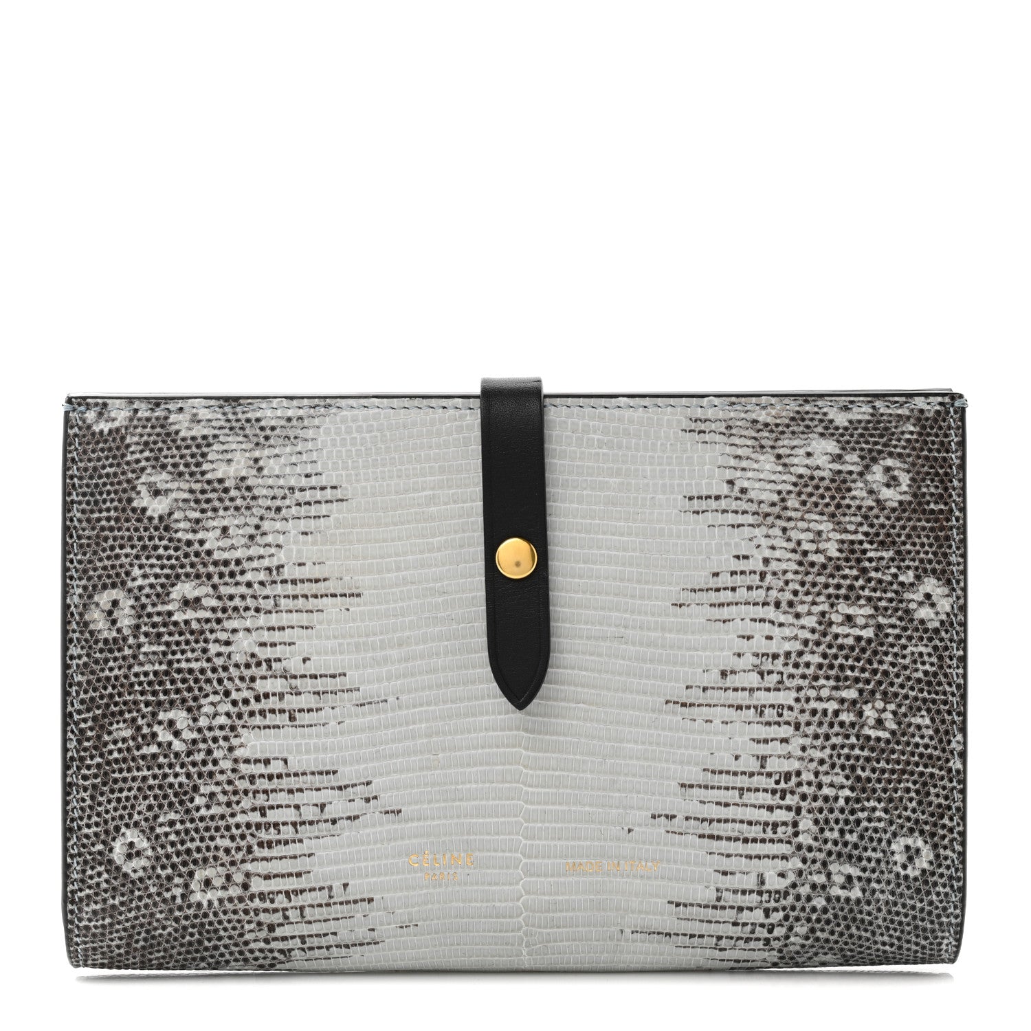 Celine Lizard Calfskin Large Multifunction Strap Wallet Natural 1 of 10
