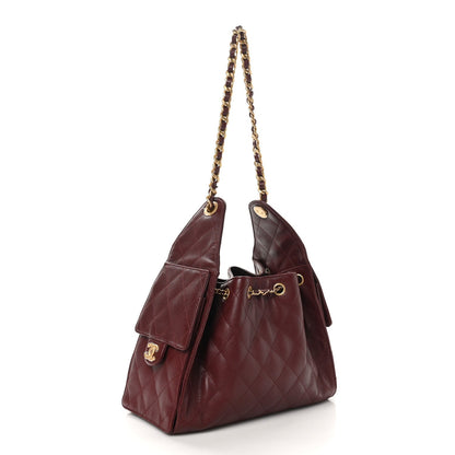 Chanel Caviar Quilted Small Chanel 25 Handbag Burgundy 3 of 10