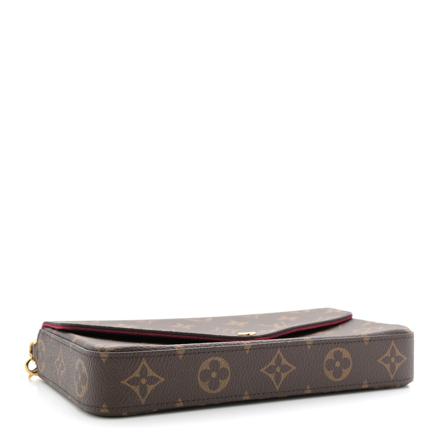 Monogram Pochette Felicie Chain Wallet Fuchsia
