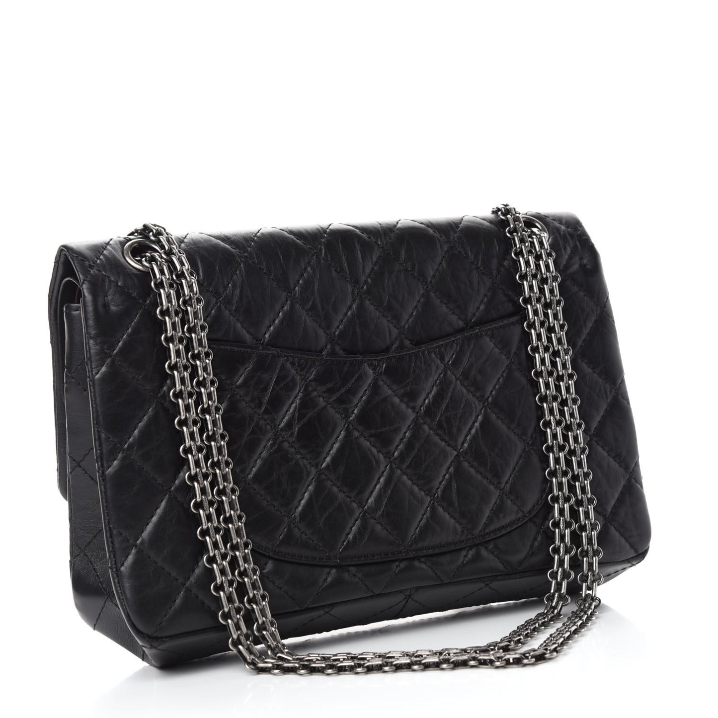 Aged Calfskin Quilted 2.55 Reissue 226 Flap Black