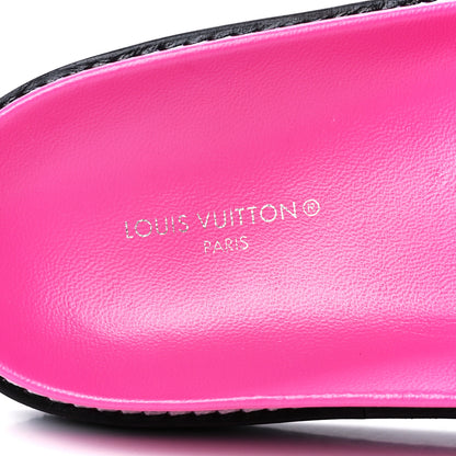 Louis Vuitton Calfskin Embossed Monogram Sunset Flat Comfort Mule 39 Rose Pop 7 of 8