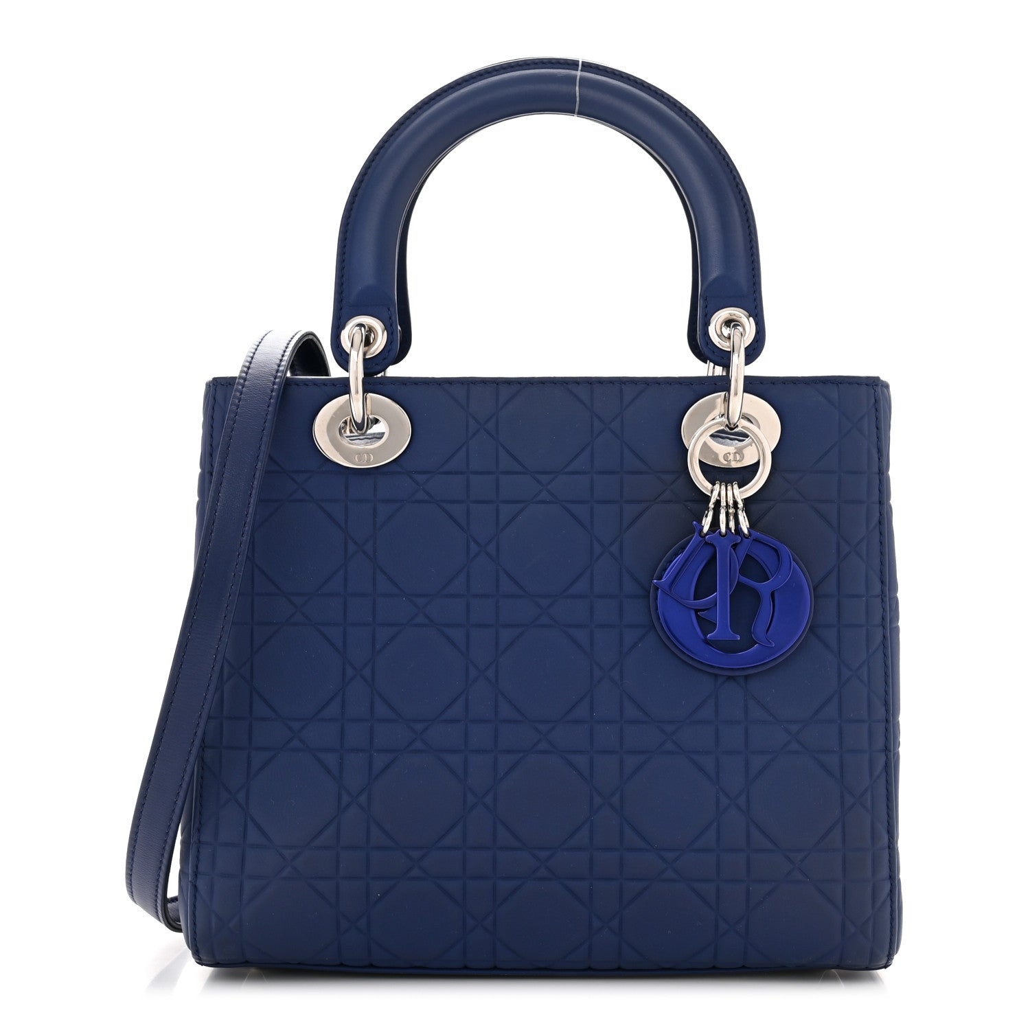 Christian Dior Ultra Matte Calfskin Cannage Medium Lady Dior Blue 1 of 11