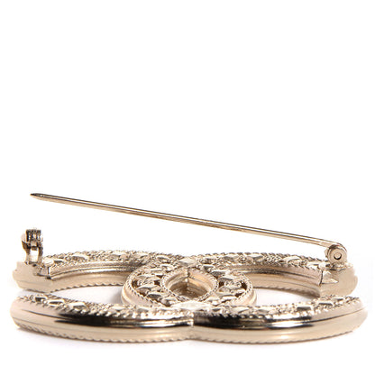Chanel CC Brooch Light Gold 6 of 7
