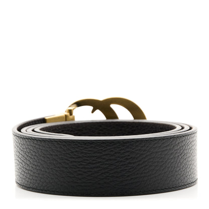 Gucci Calfskin Double G Reversible Belt 105 42 Black Cocoa 3 of 8