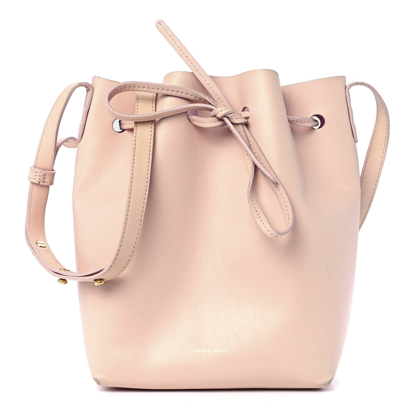 Calfskin Mini Bucket Bag Rosa