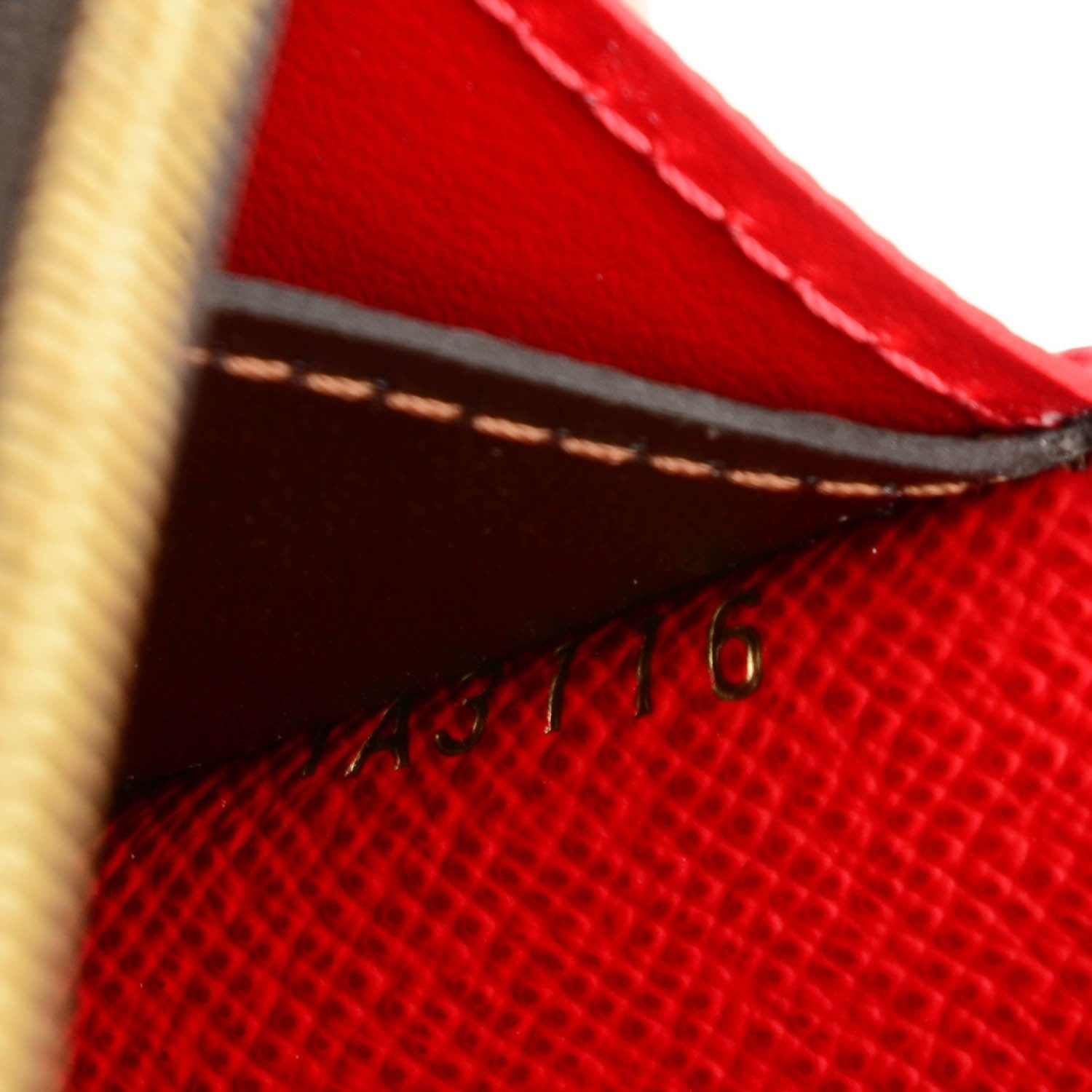 Louis Vuitton Damier Ebene Emilie Wallet Red 7 of 7
