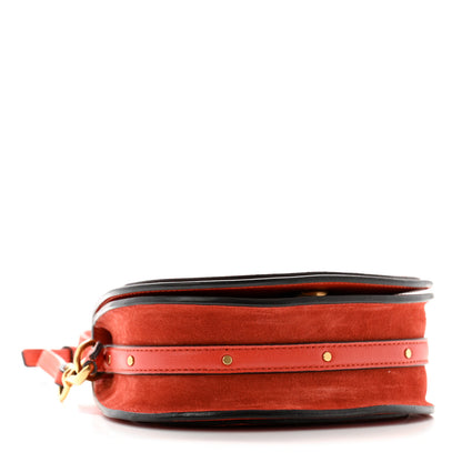 Chloe Calfskin Suede Small Nile Bracelet Bag Sepia Red 4 of 12