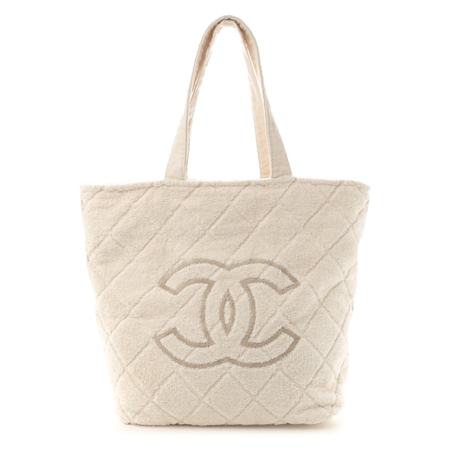 Terry Cotton CC Beach Tote Towel Set Ivory