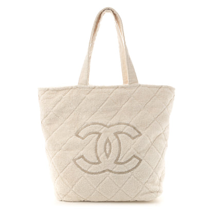 Chanel Terry Cotton CC Beach Tote Towel Set Ivory 1 of 11