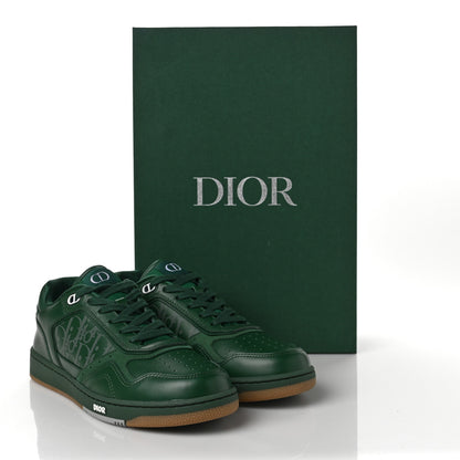 Christian Dior Smooth Calfskin Oblique Galaxy Mens B27 Low Top Sneakers 42 Green Beige 9 of 9