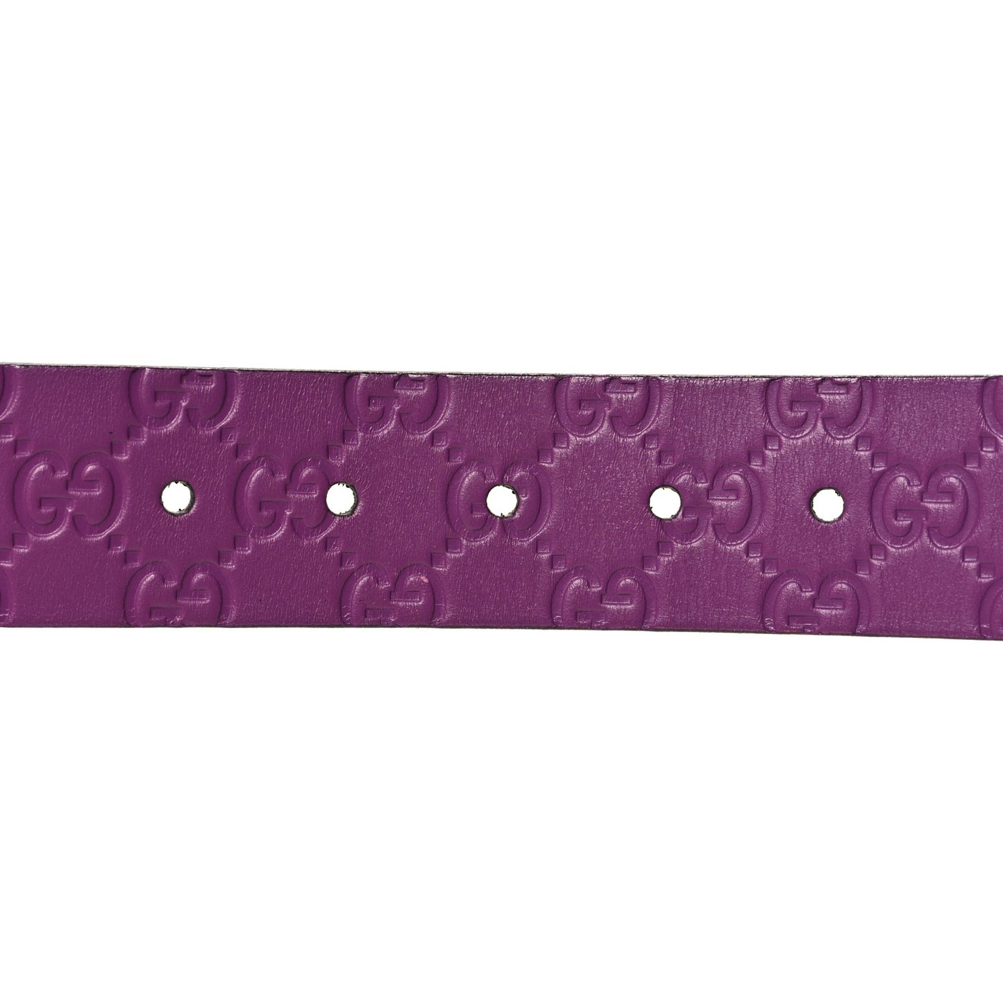 Soft Microguccissima Margaux Calfskin Belt 80 32 Purple