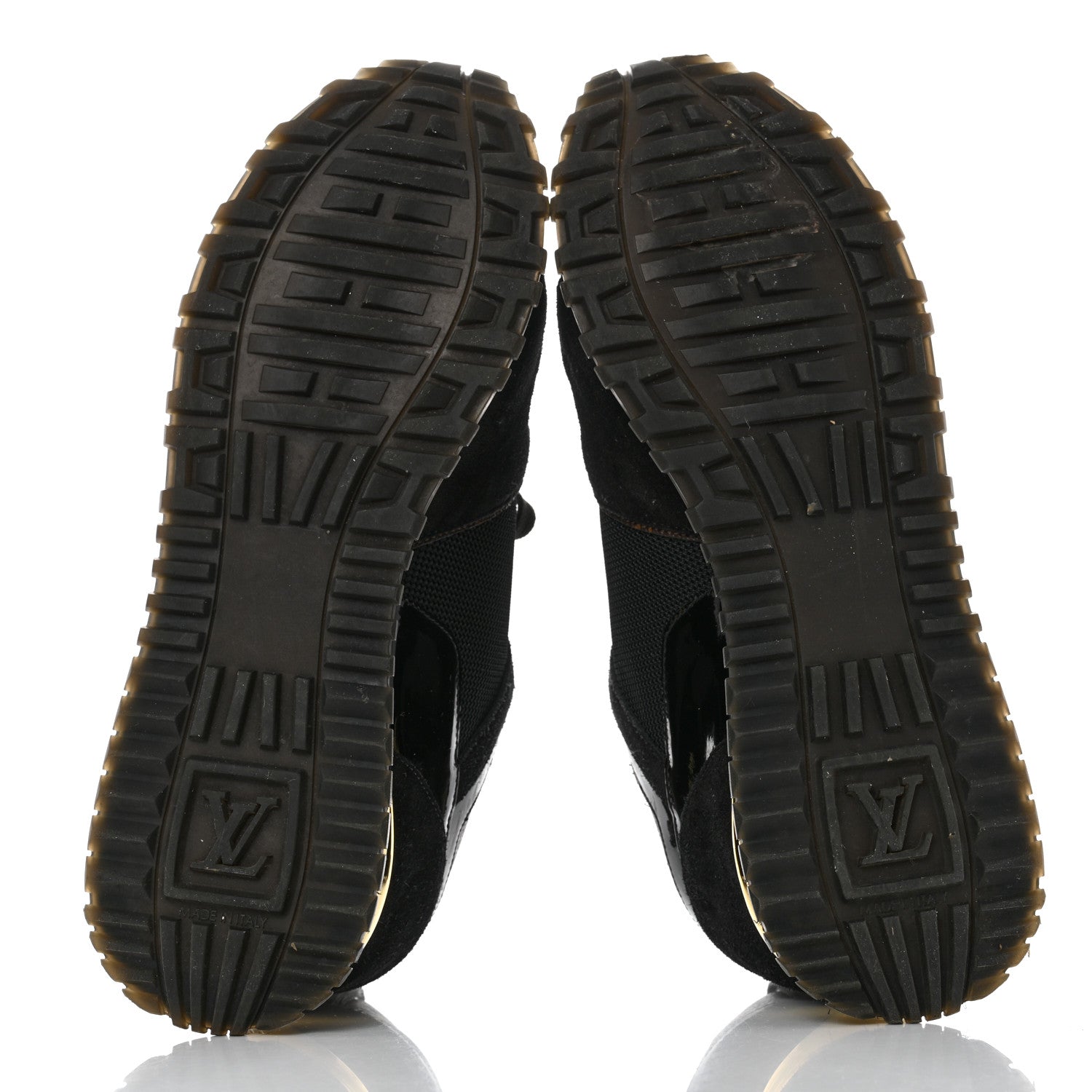 Louis Vuitton Suede Monogram Run Away Sneakers 40 Black 5 of 8