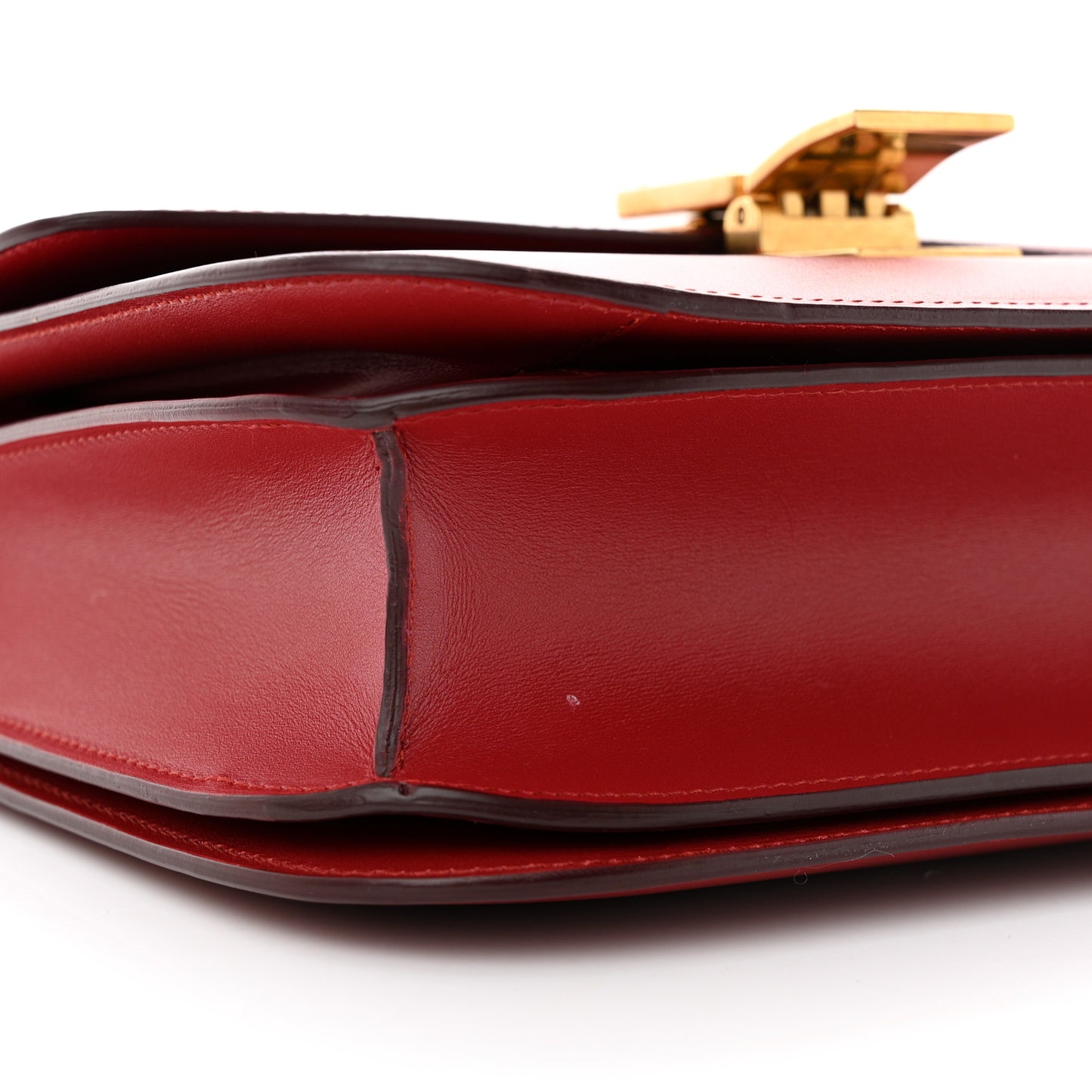 Box Calfskin Medium Classic Box Flap Bag Red