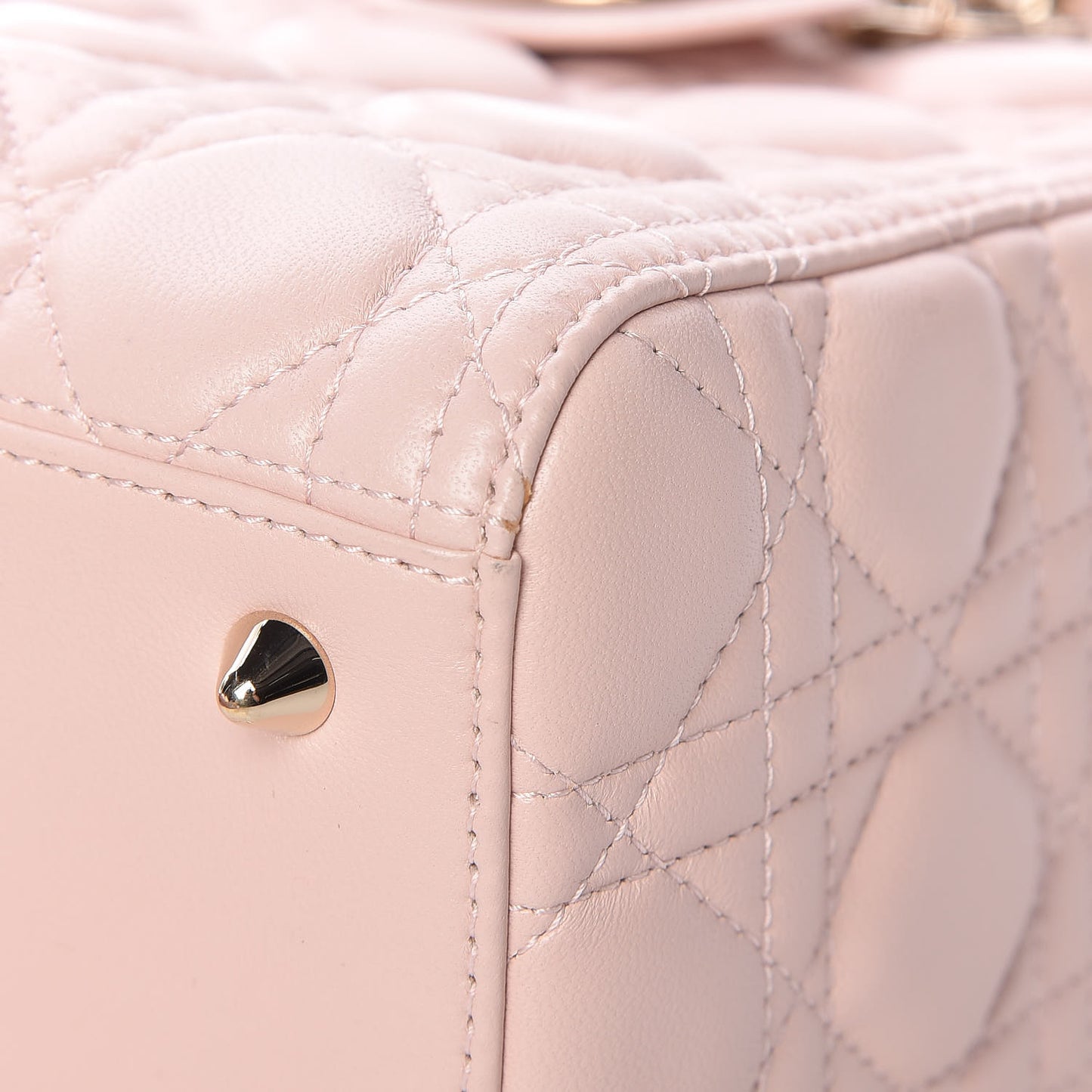 Lambskin Cannage Medium Lady Dior Light Pink