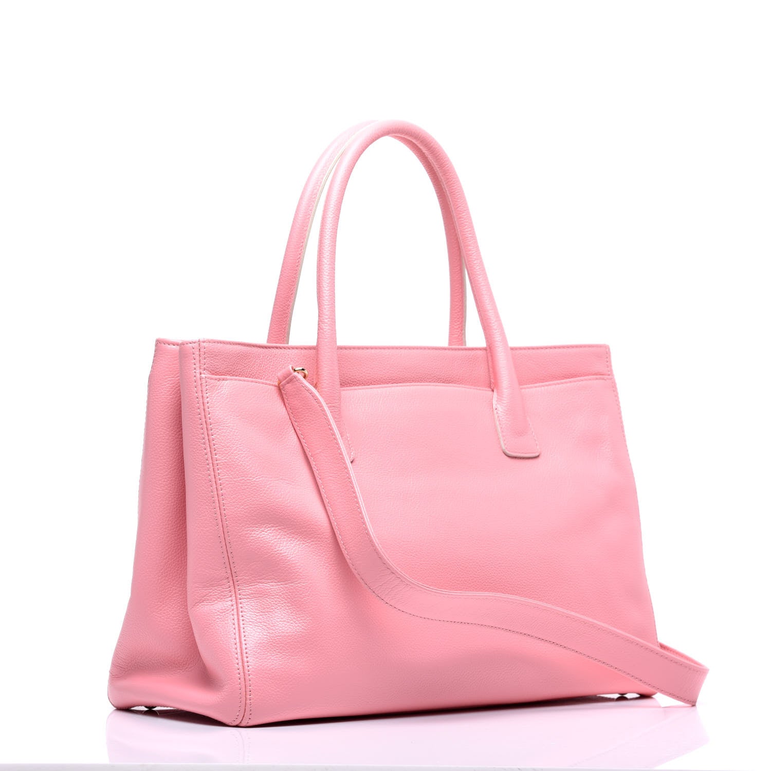Chanel Calfskin Cerf Shopper Tote Pink 2 of 10