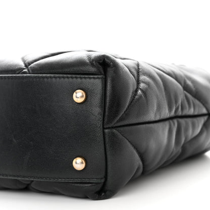 Chanel Lambskin Quilted Medium Bowling Bag Black 14 of 14