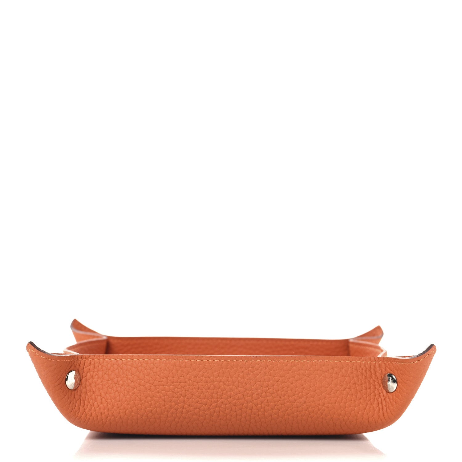 Hermes Taurillon Clemence Mises et Relances MM Change Tray Orange 3 of 5