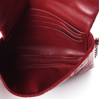 Christian Dior Patent Cannage New Lock Pouch Red 5 of 9