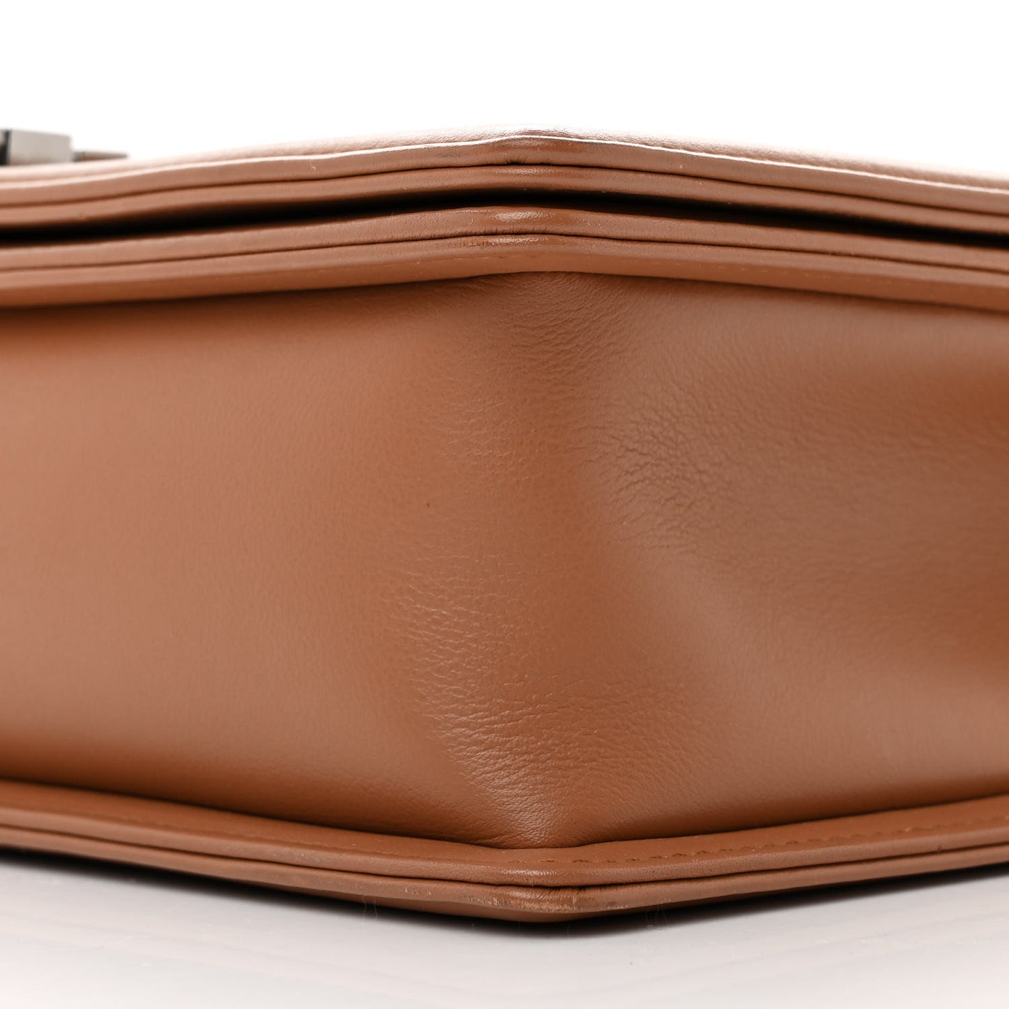 Calfskin Quilted New Medium Boy Flap Dark Beige