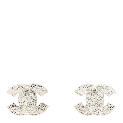 Chanel Crystal Timeless CC Earrings Silver 4 of 5