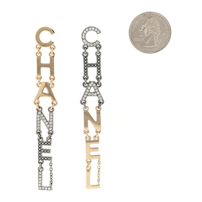 Chanel Crystal Pearl Chanel Bright Young Things Earrings Gold Ruthenium 2 of 4
