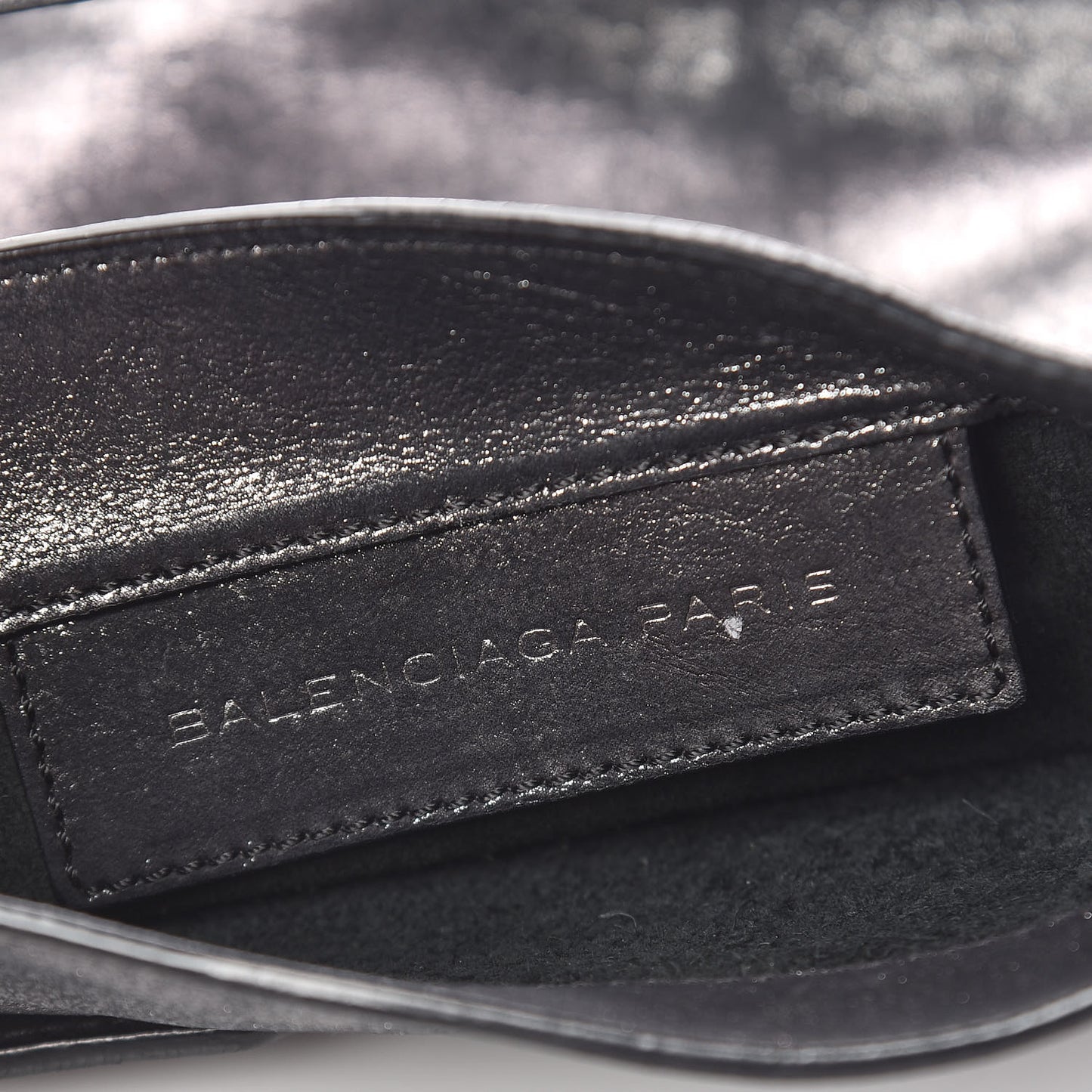Metallic Calfskin Milkyway Papier Crossbody Bag Black