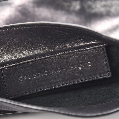 Balenciaga Metallic Calfskin Milkyway Papier Crossbody Bag Black 6 of 15