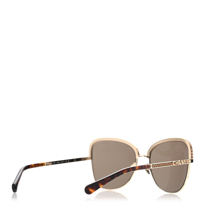 Chanel Square Frame Sequin Sunglasses 4270 Gold Brown 4 of 7