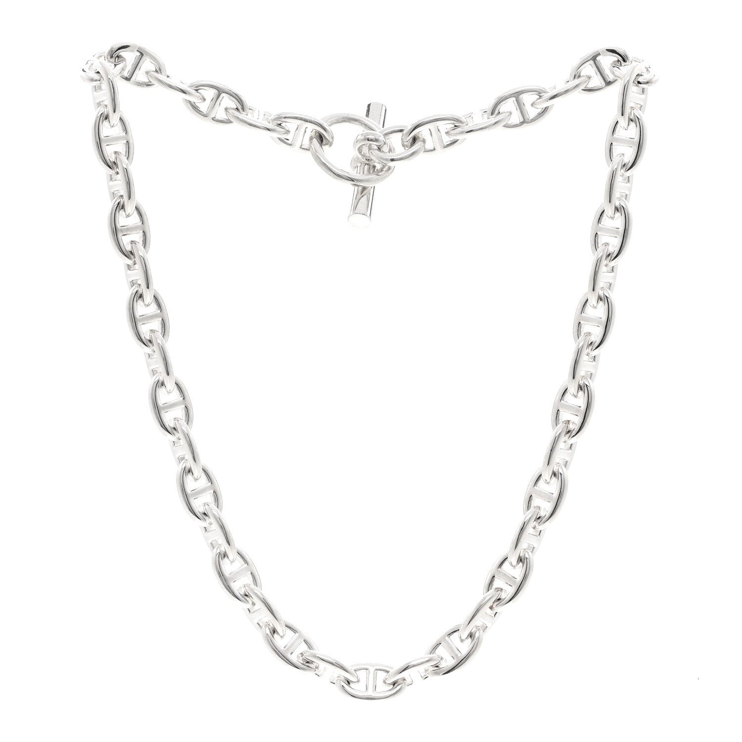 Hermes Sterling Silver Chaine D'Ancre Necklace PM 3 of 6