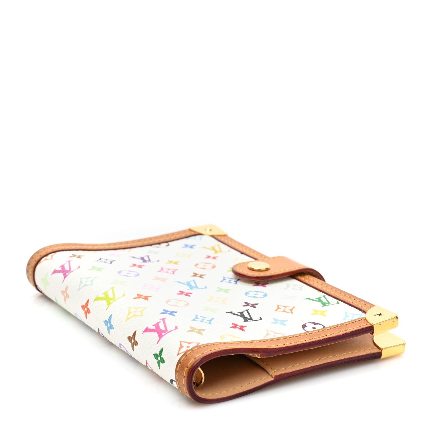 Louis Vuitton Monogram Multicolor Small Ring Agenda Cover White 4 of 11