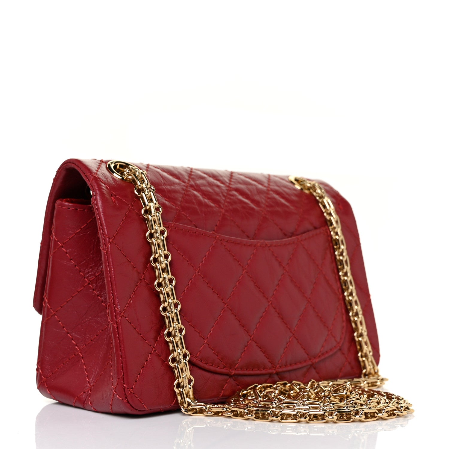 Chanel Aged Calfskin Quilted 2.55 Reissue Mini Flap Red 3 of 9