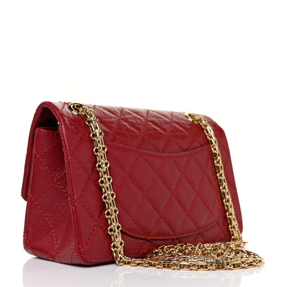 Chanel Aged Calfskin Quilted 2.55 Reissue Mini Flap Red 3 of 9