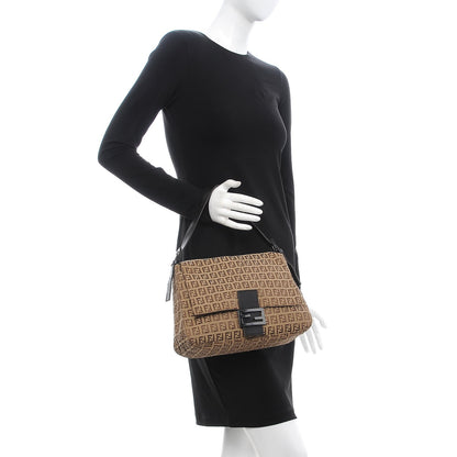 Fendi Zucchino Mama Baguette Dark Brown 2 of 10