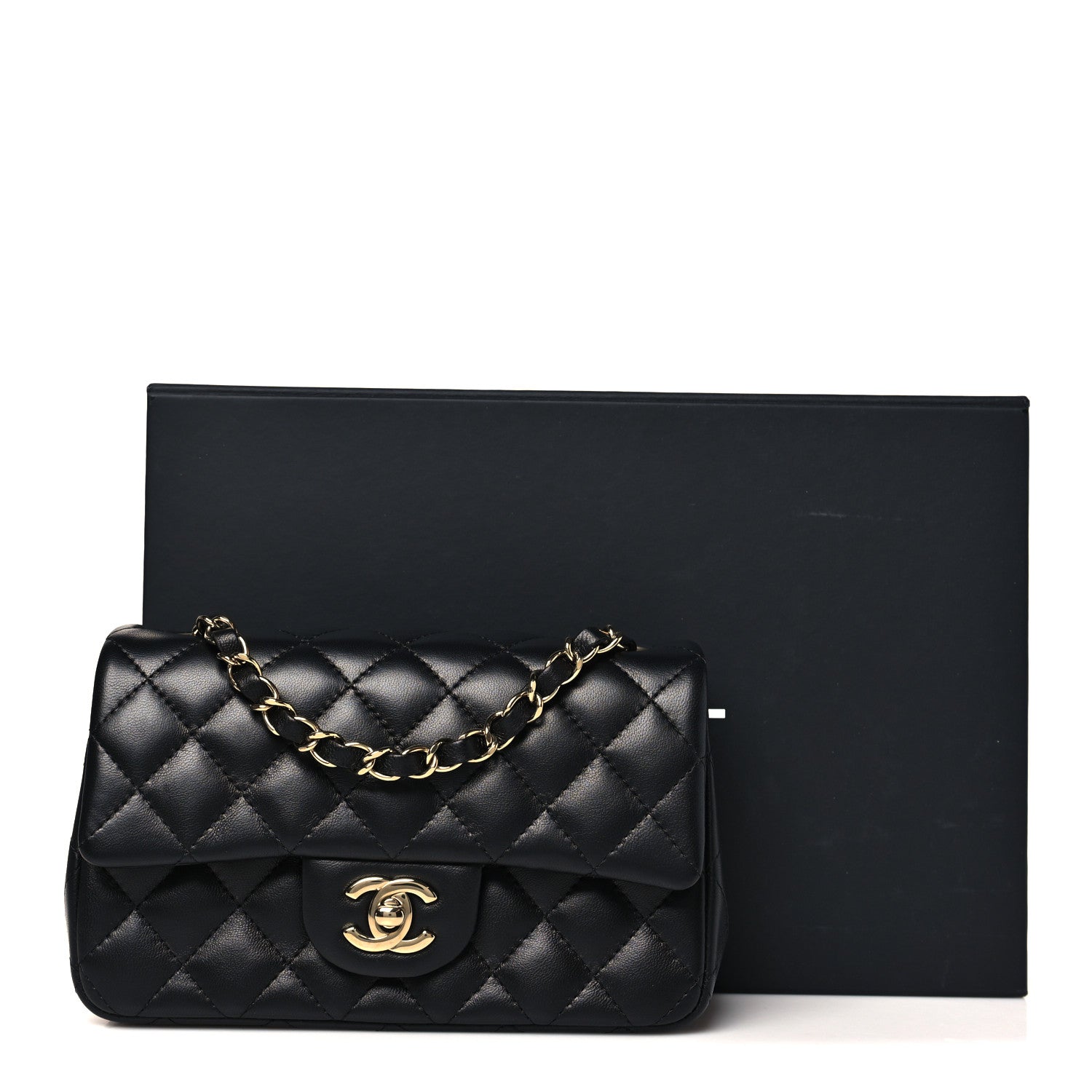 Chanel Lambskin Quilted Mini Rectangular Flap Black 11 of 11
