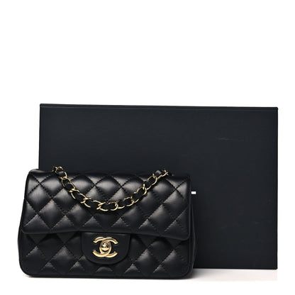Chanel Lambskin Quilted Mini Rectangular Flap Black 11 of 11