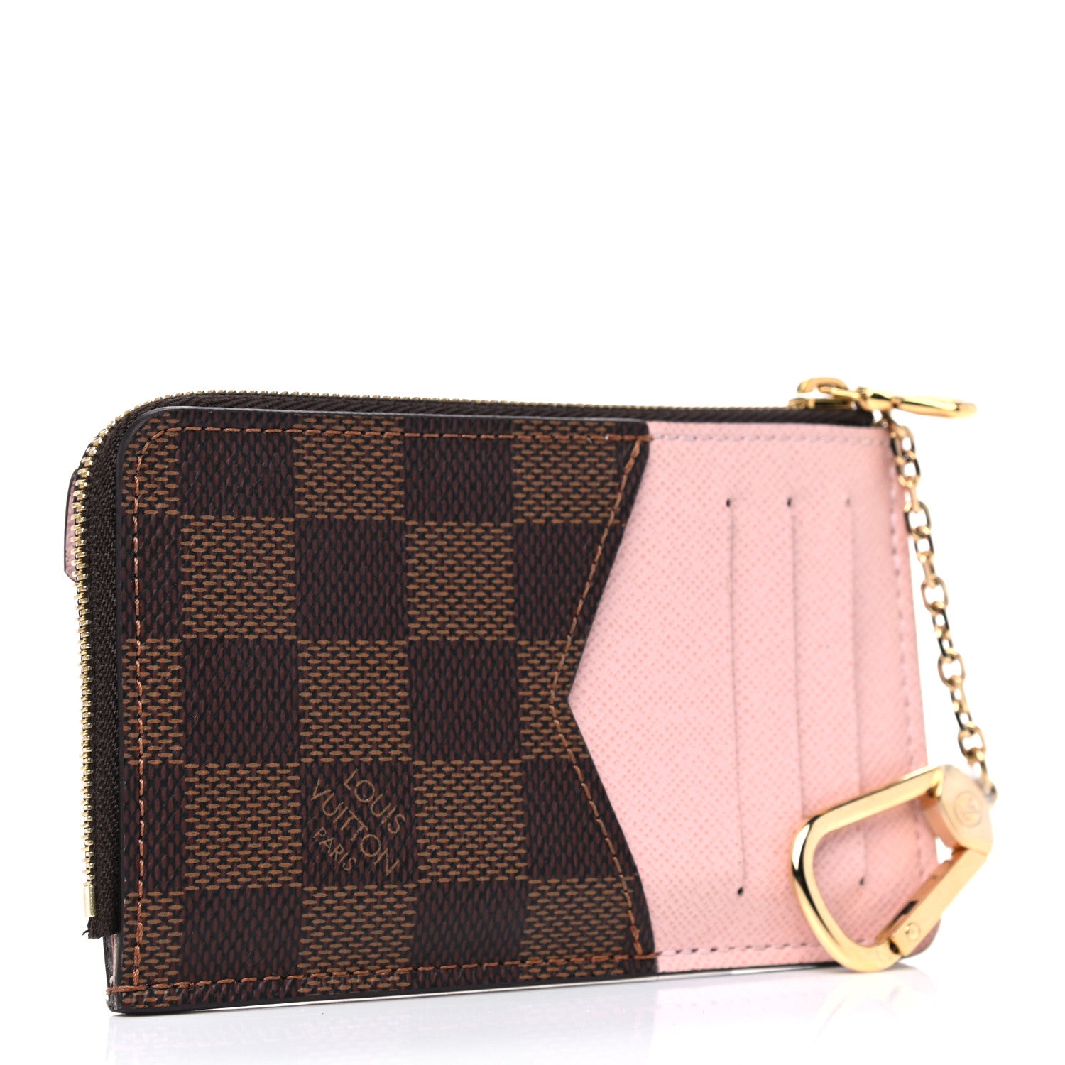 Louis Vuitton Damier Ebene Recto Verso Card Holder Rose Ballerine 3 of 9